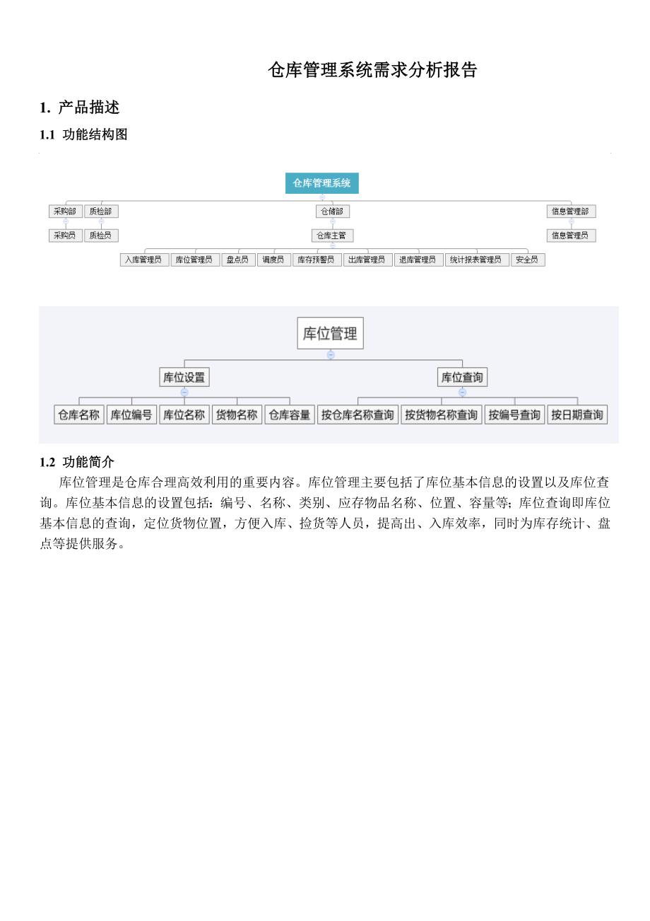 仓库管理软件 需求分析报告.doc_第1页