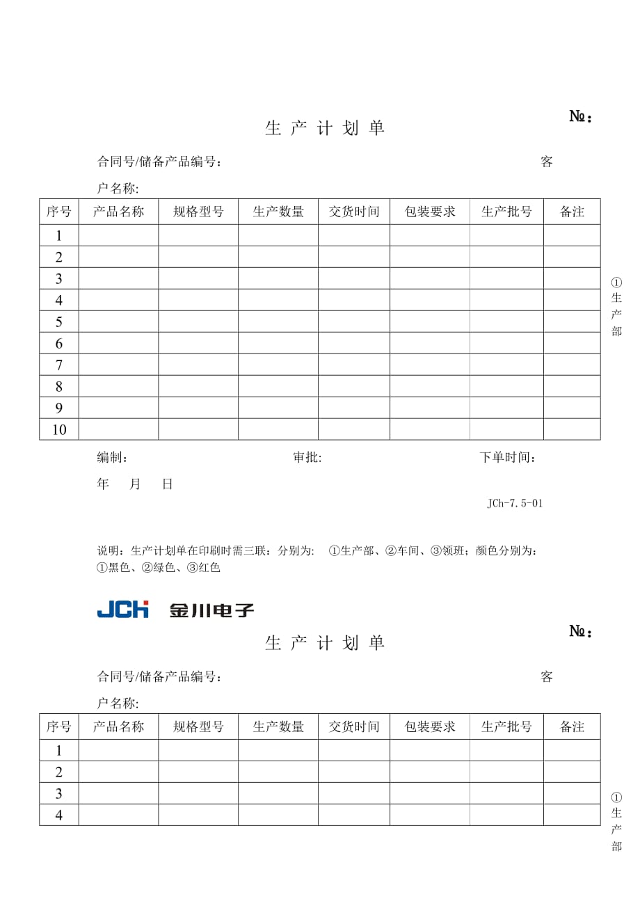 《精编》质量管理体系表格汇总65_第1页