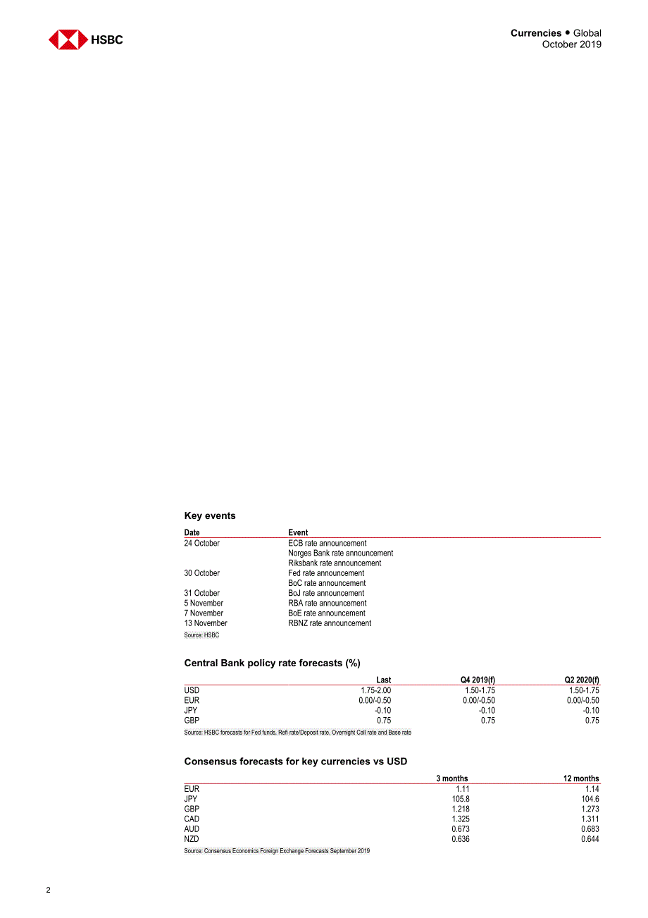 汇丰银行-全球外汇展望：经济放缓背景下的剖析-2019_第3页