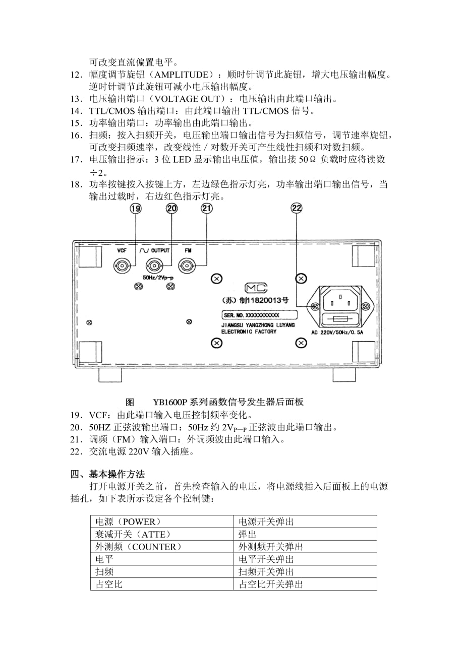 YB1602P 系列功率函数信号发生器使用说明.doc_第3页