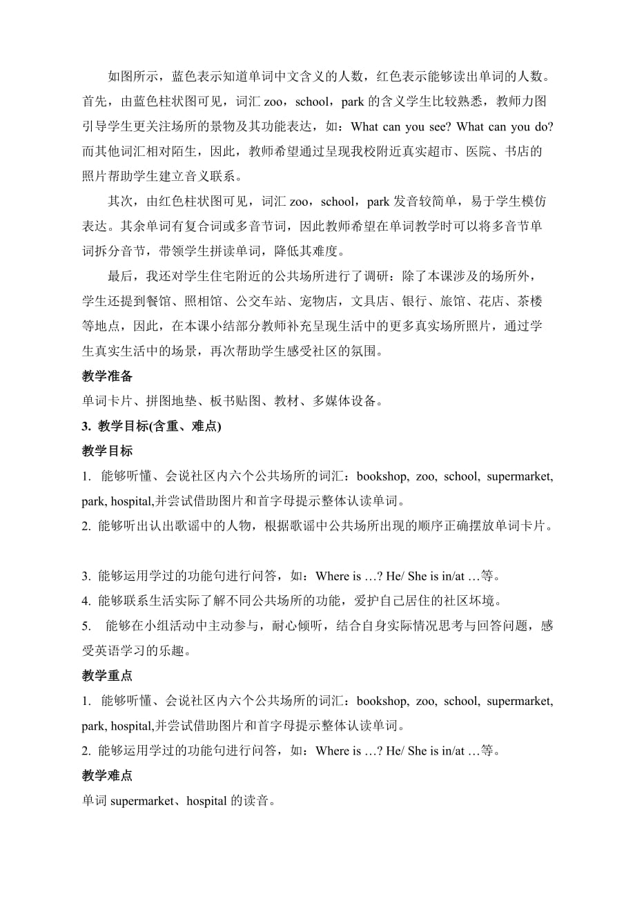人教新起点二年级英语上册《Unit4_Lesson1_名师教案【北京市海淀区】》_第3页