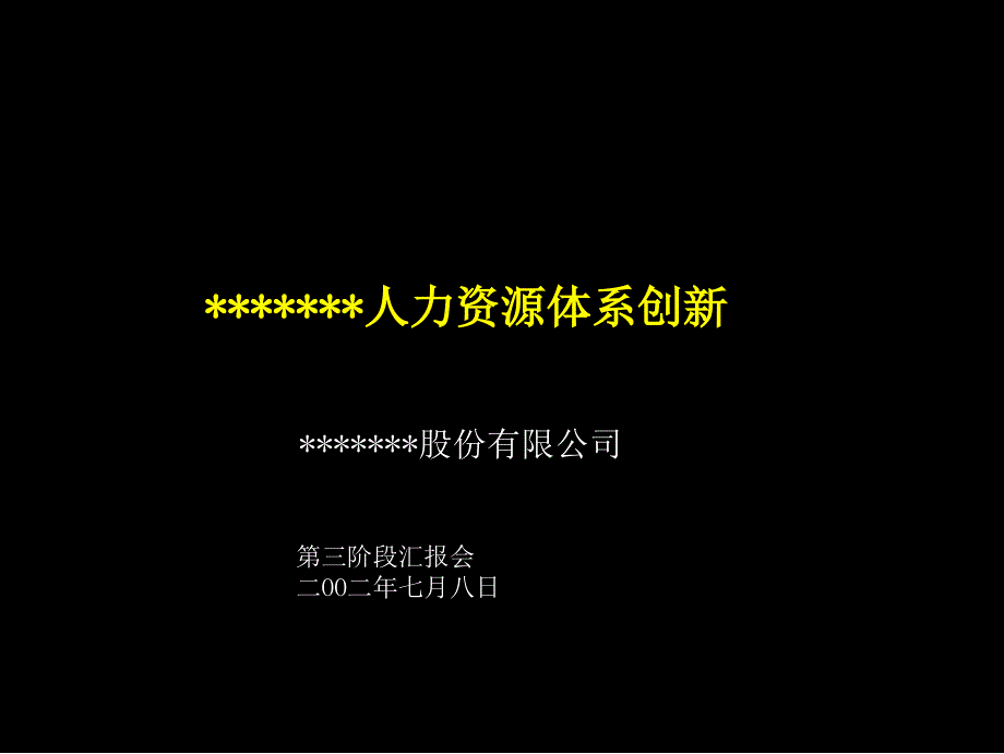 《精编》某企业人力资源体系创新_第1页