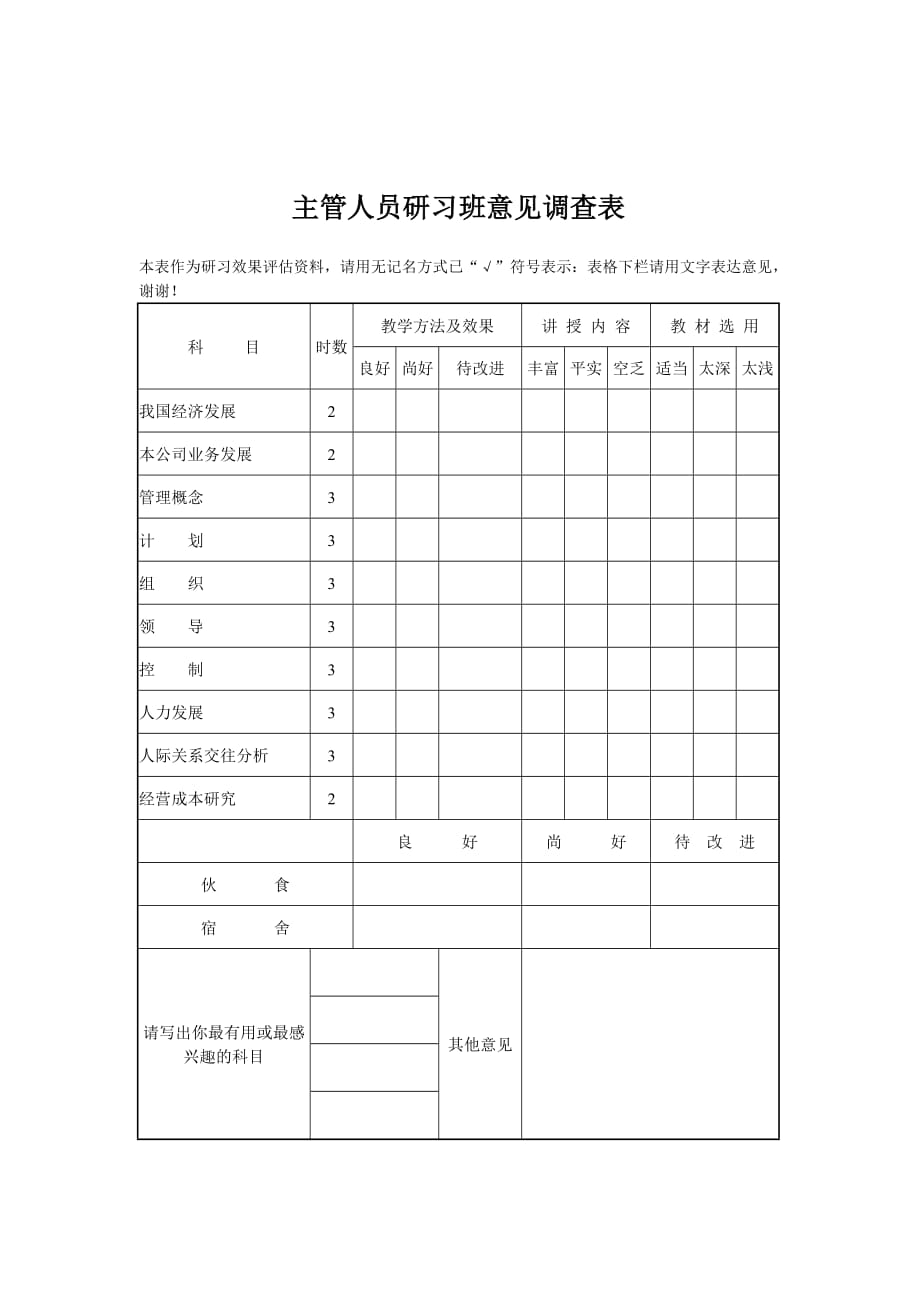 《精编》培训表大全60_第1页