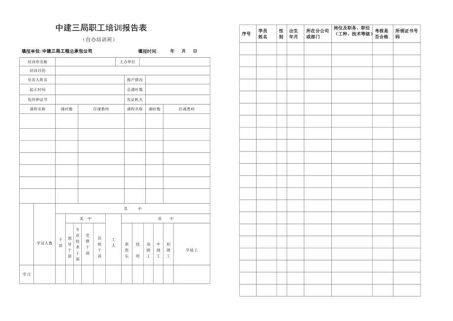 《精编》培训报表大全25_第1页