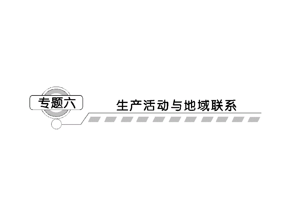 2012届高考地理二轮复习课件：第一部分专题六第一讲 农业区位与农业地域类型_第1页