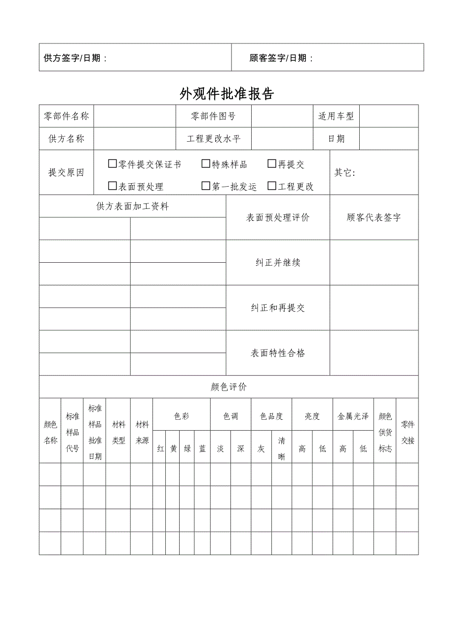 《精编》PPAP送样阶段表单范本格式_第4页