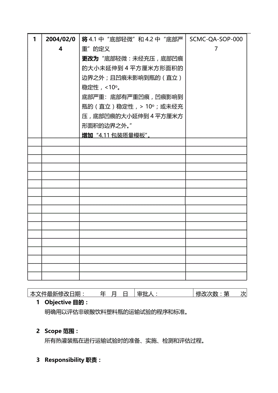 2020热罐装PET瓶运输试验SOP_第3页