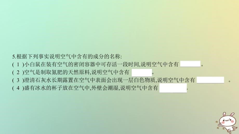 2018年秋九年级化学上册第二单元我们周围的空气课题1空气第1课时空气是由什么组成的课件新版_第5页