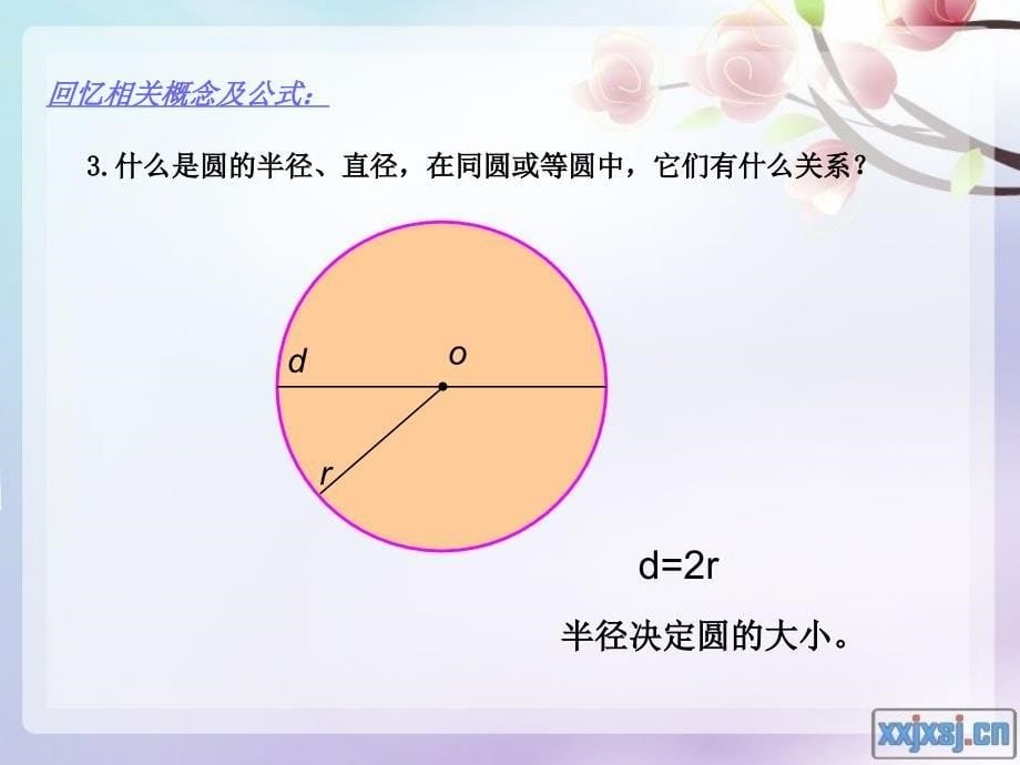 六年级数学上册圆的整理与复习（胡国娜）2010_第5页