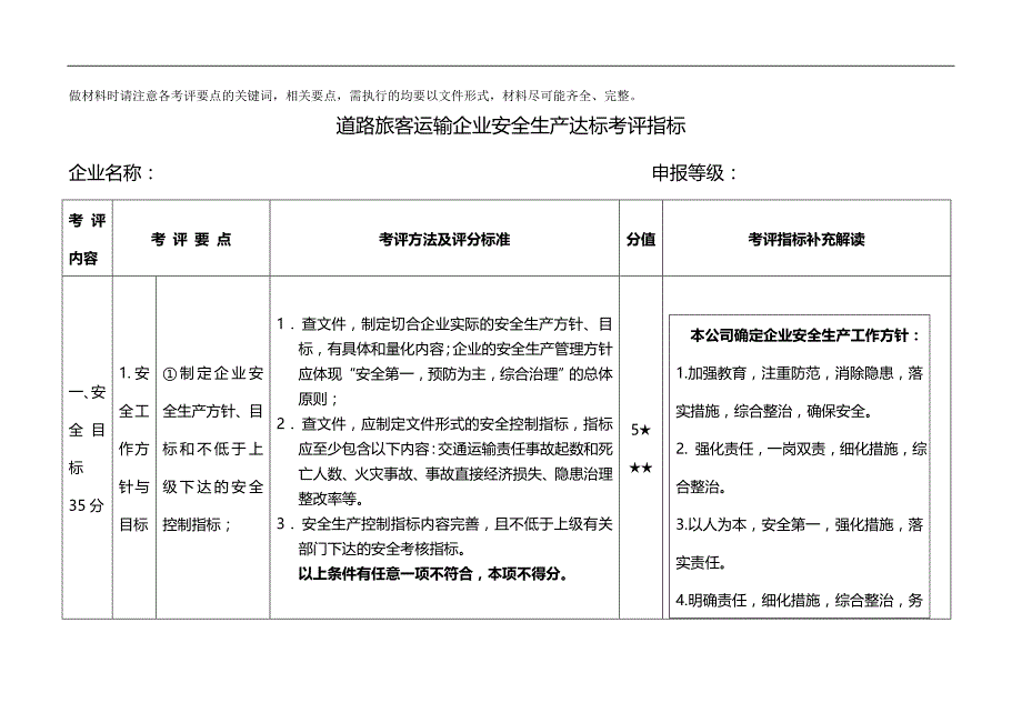 （交通运输）道路旅客运输标准化达标考评指标及补充解读._第2页