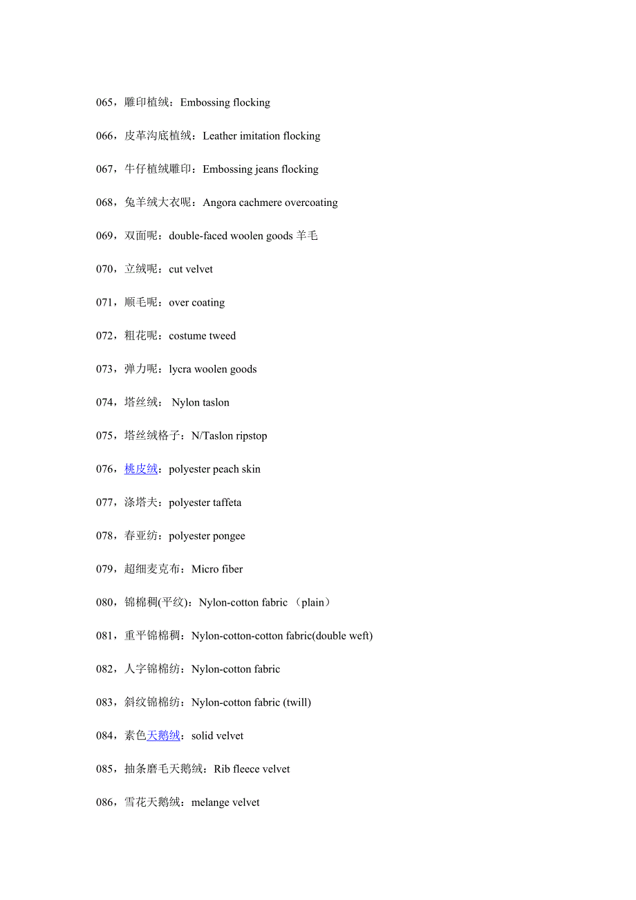 （服装企业管理 ） 外贸英语服装面料英文_第4页
