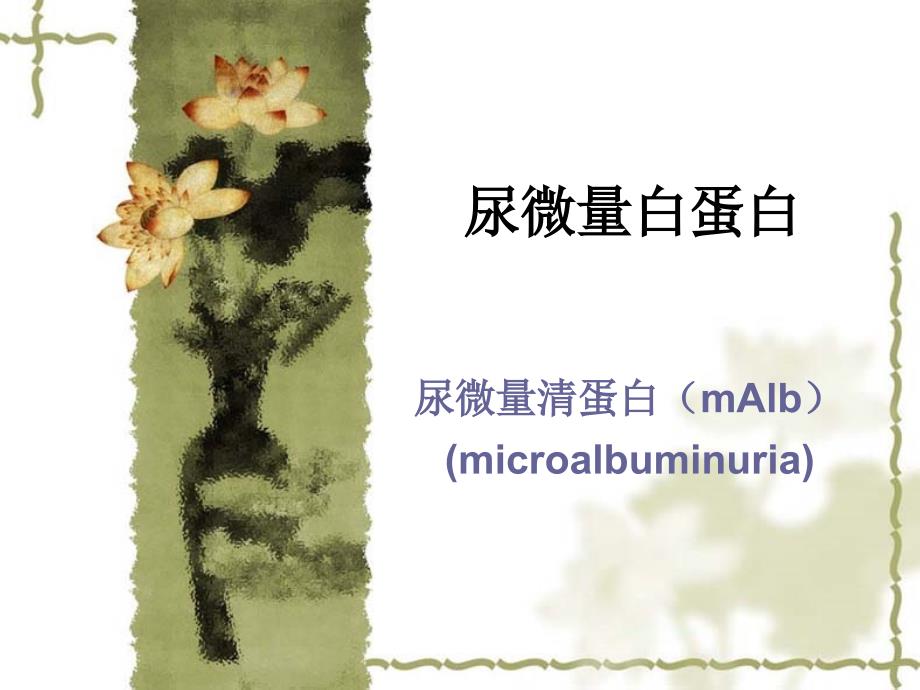 尿微量白蛋白mAbl幻灯片资料_第1页