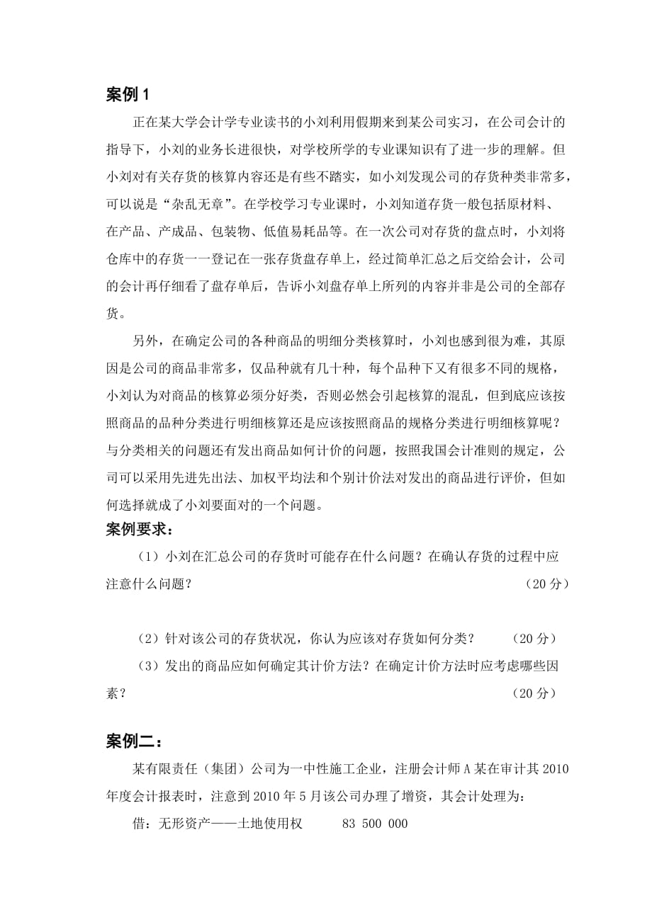 大连理工大学财务会计课程设计离线作业_第1页