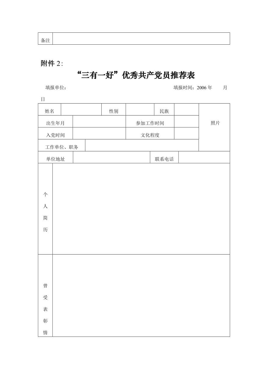 (组织设计）固本强基先进基层党组织推荐表_第3页