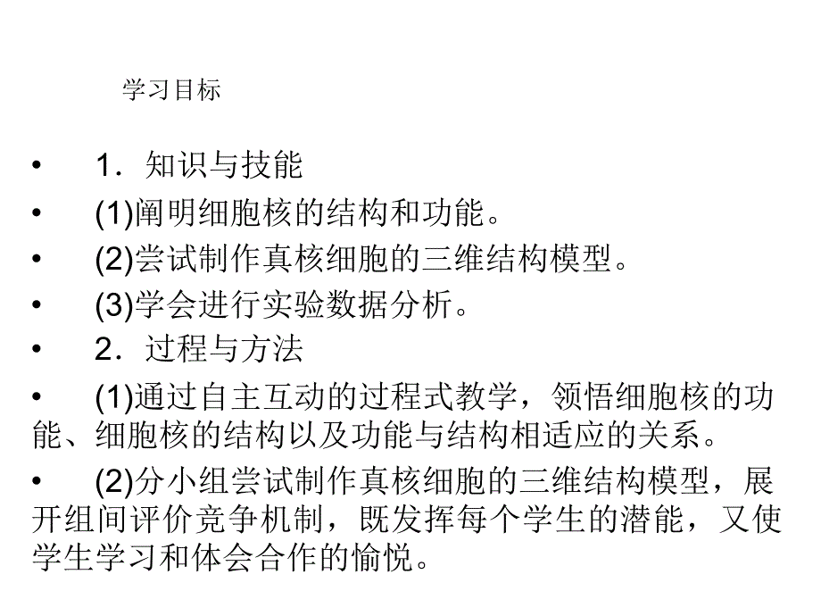 人教版教学课件11-12学年高一生物必修1(新人教版)同步课件：33 细胞核——系统的控制中心培训资料_第2页