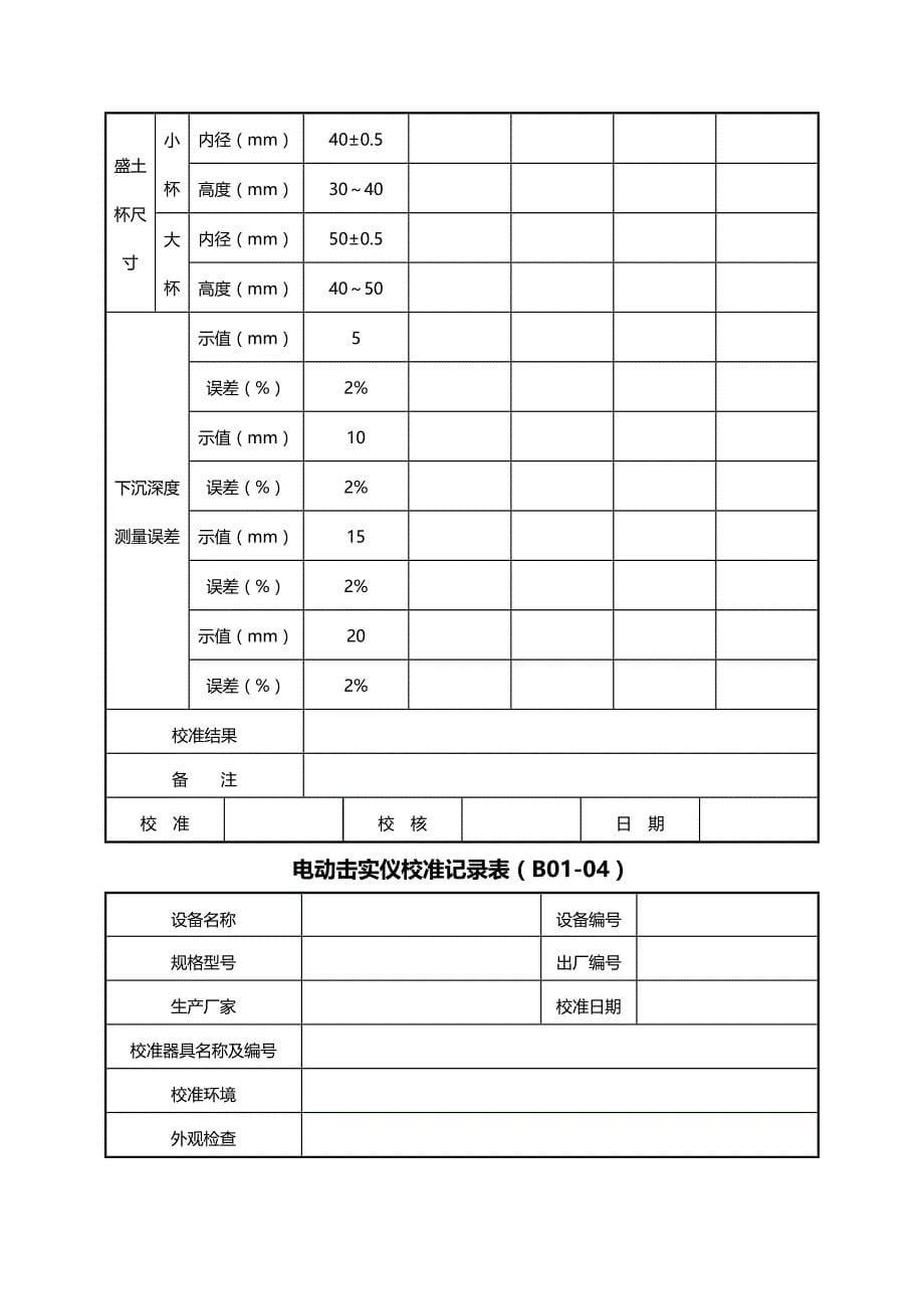 （建筑工程制度及套表）公路工程工地试验室自校表格大全._第5页