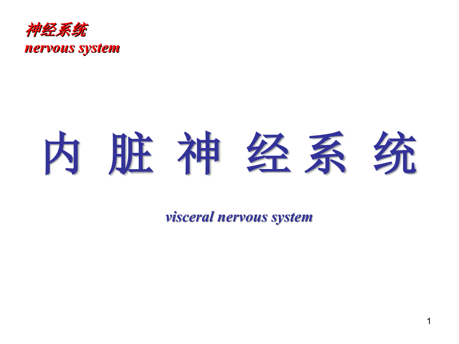 七讲：内脏神经系统培训讲学_第1页