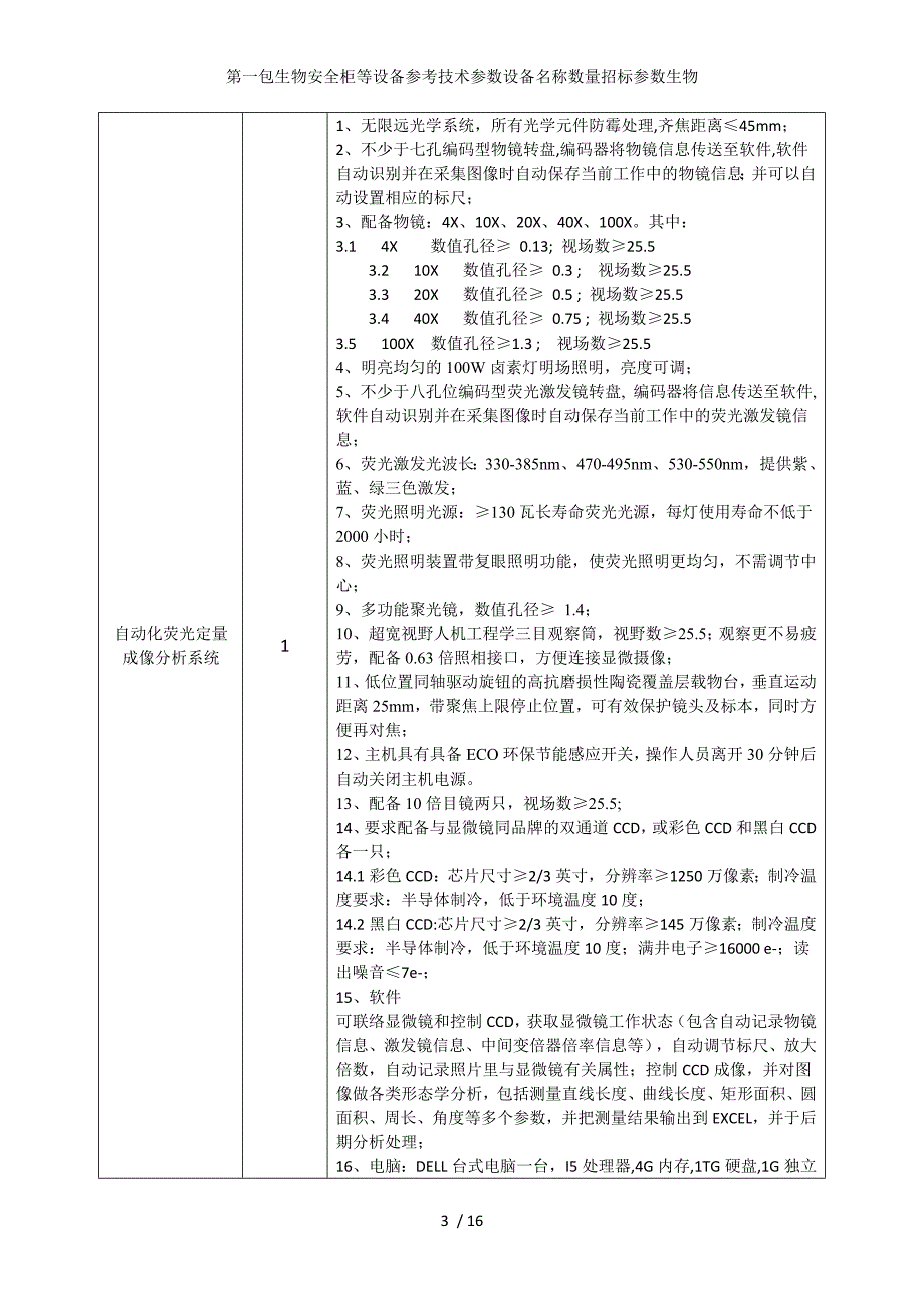 第一包生物安全柜等设备参考技术参数设备名称数量招标参数生物_第3页