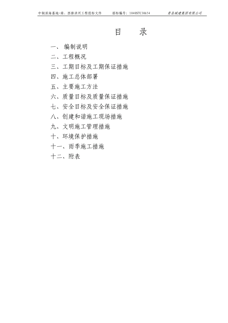 (招标投标）中钢滨海基地-南、西排洪河工程技术标书_第2页