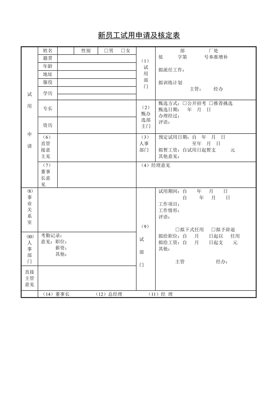 《精编》新员工管理表汇总29_第1页