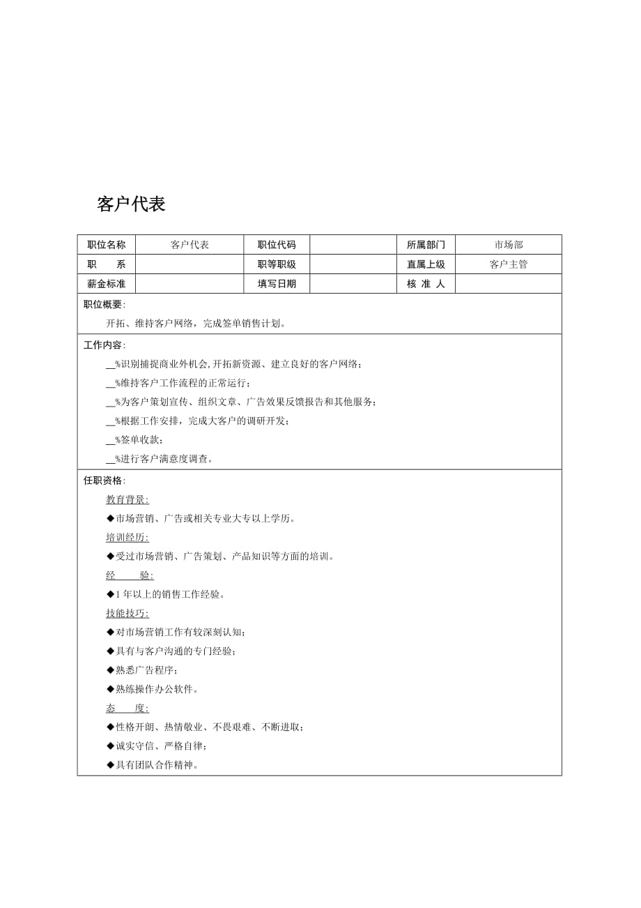 《精编》客户服务部门表格汇总29_第1页