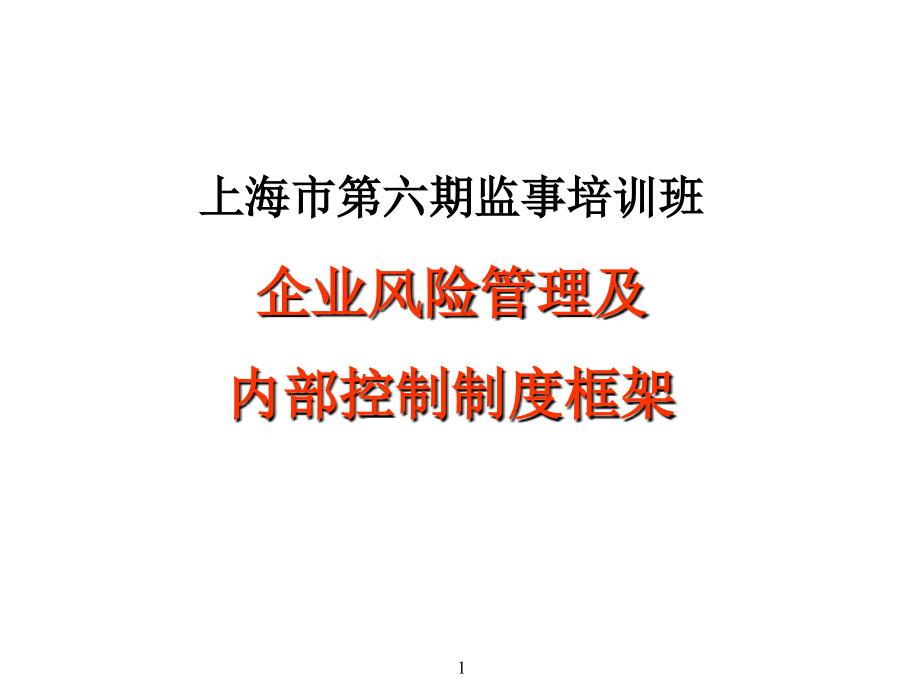 202X年企业风险管理及内部控制制度_第1页