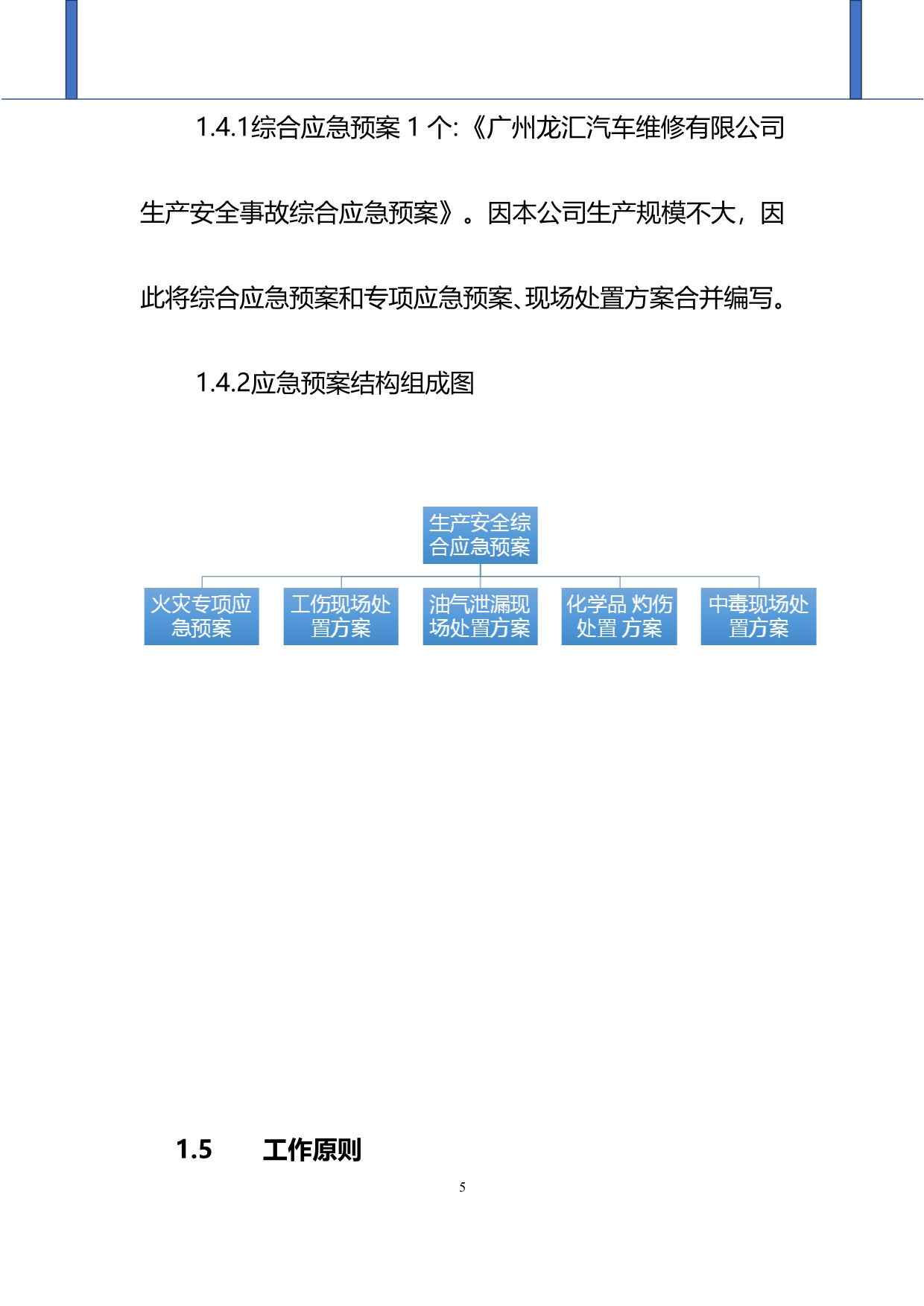 汽车维修厂生产安全事故综合应急预案_第5页