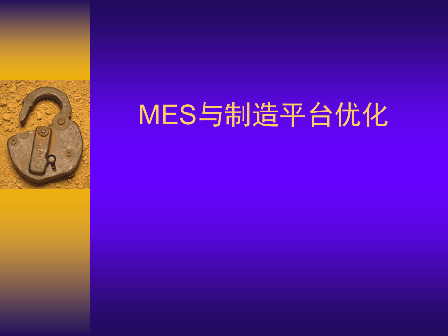 《精编》MES与制造平台优化_第1页