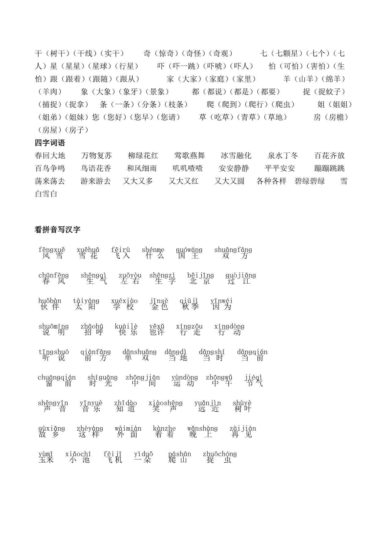 (word完整版)2019部编一年级下册语文总复习资料_第3页