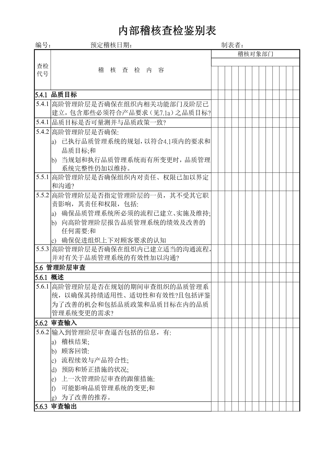 202X年內部稽核查檢鑑別表-2000_第3页