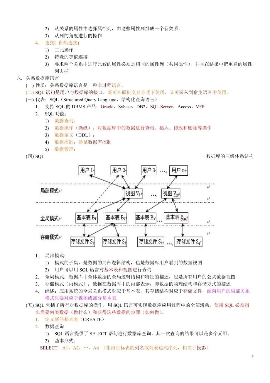 examcoo-第六章-信息系统与数据库(详细知识点总结)_第5页