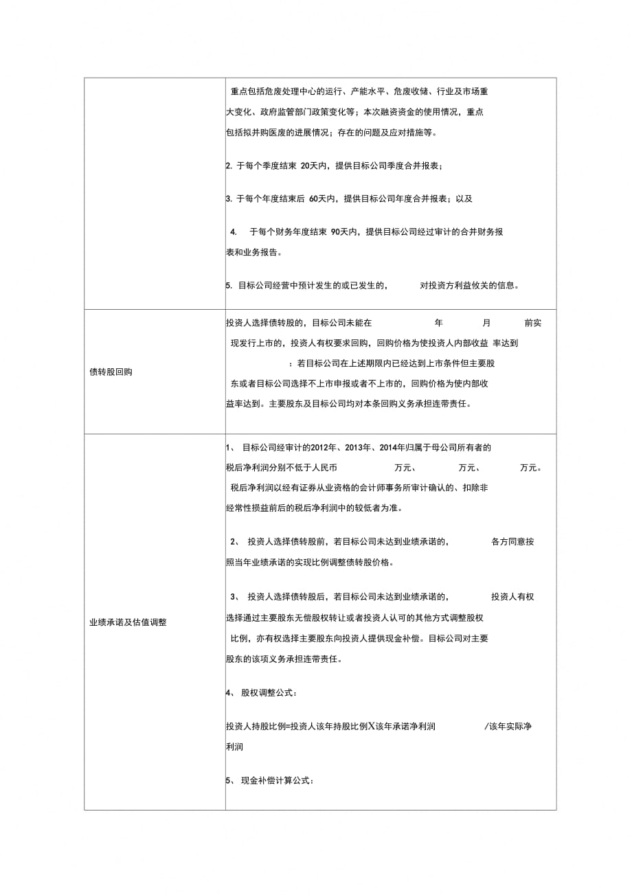 债转股投资框架协议范本_第3页