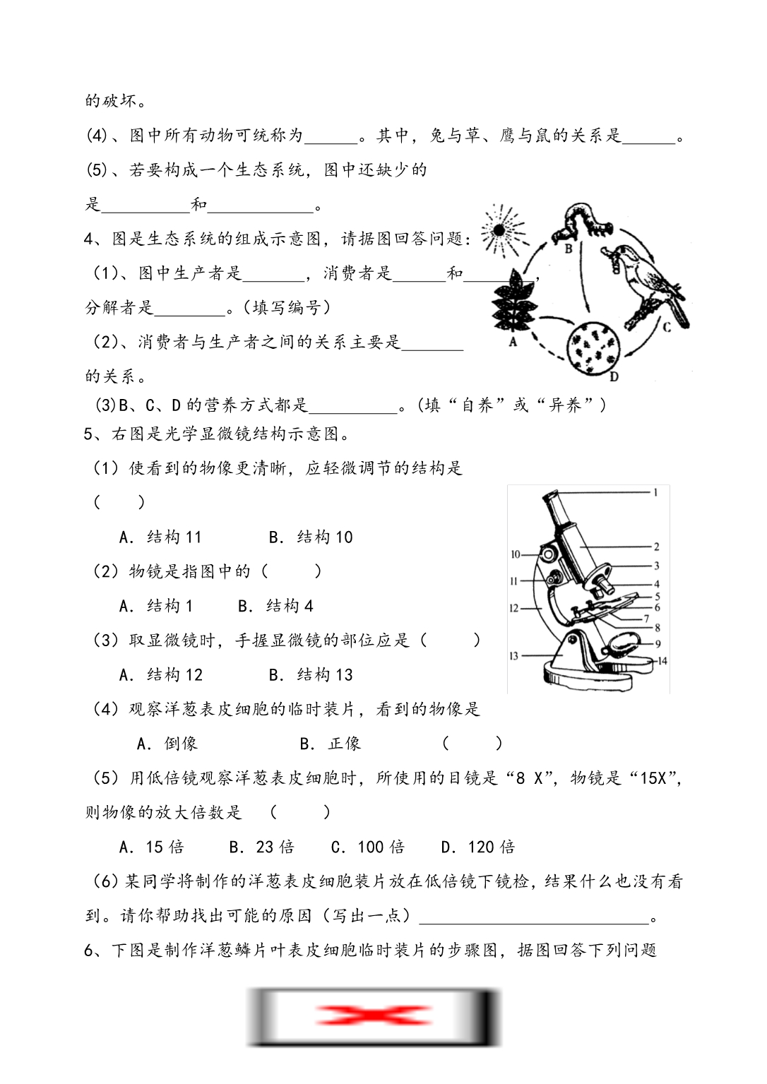 初中生物会考识图练习复习30767_第2页