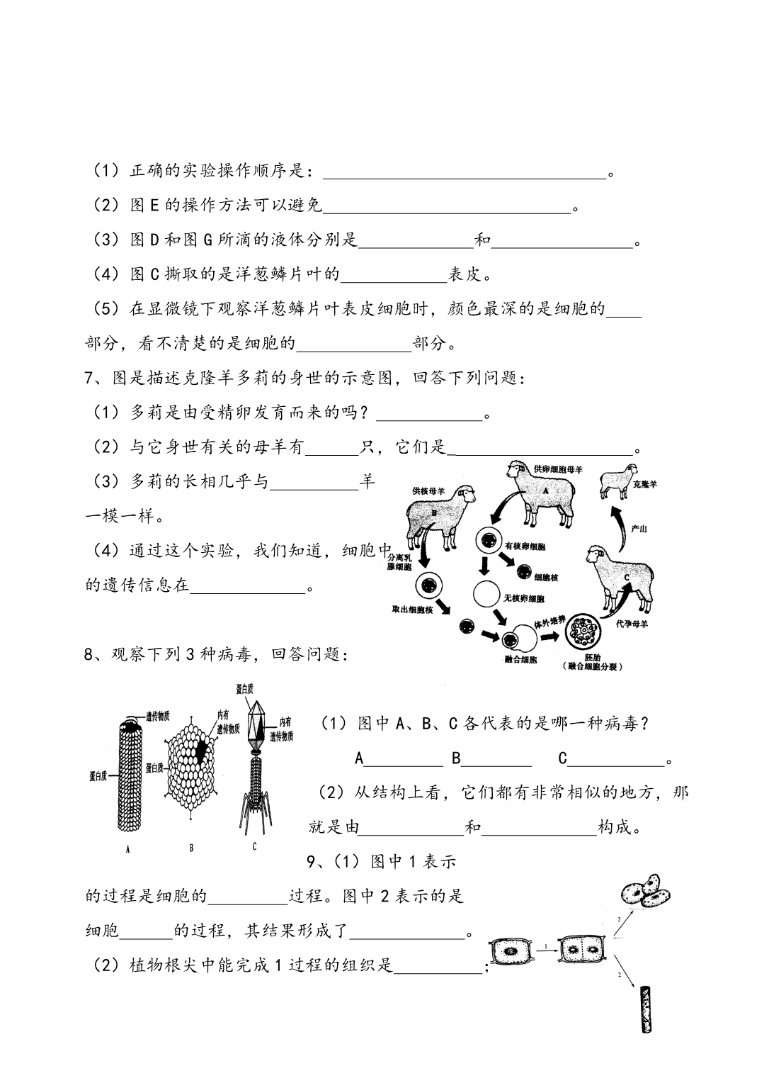 初中生物会考识图练习复习30767_第3页