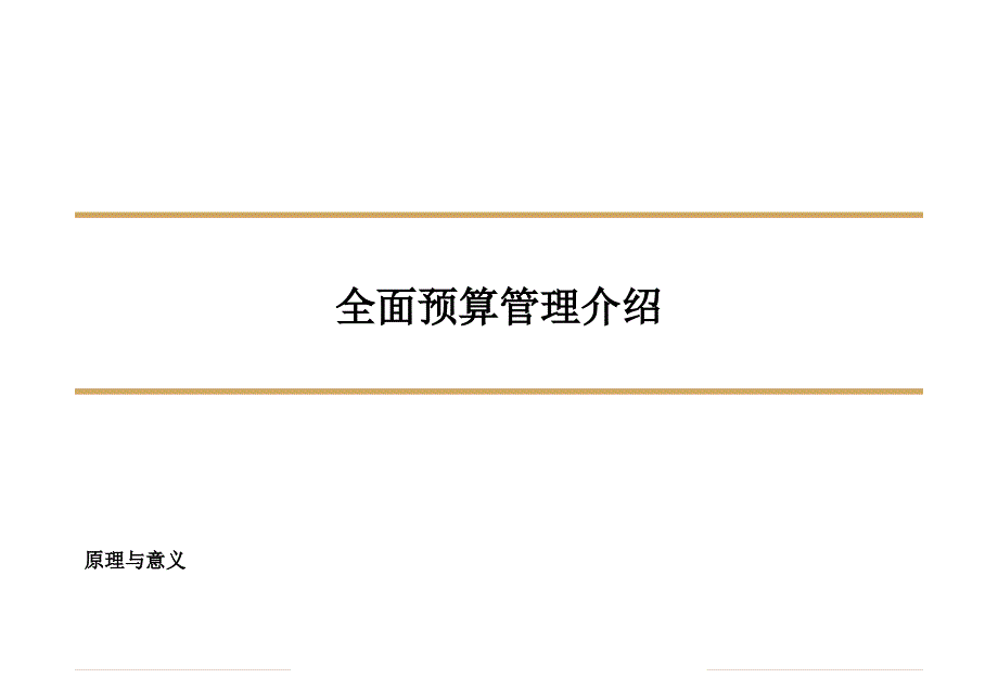 《精编》全面预算管理培训_第1页