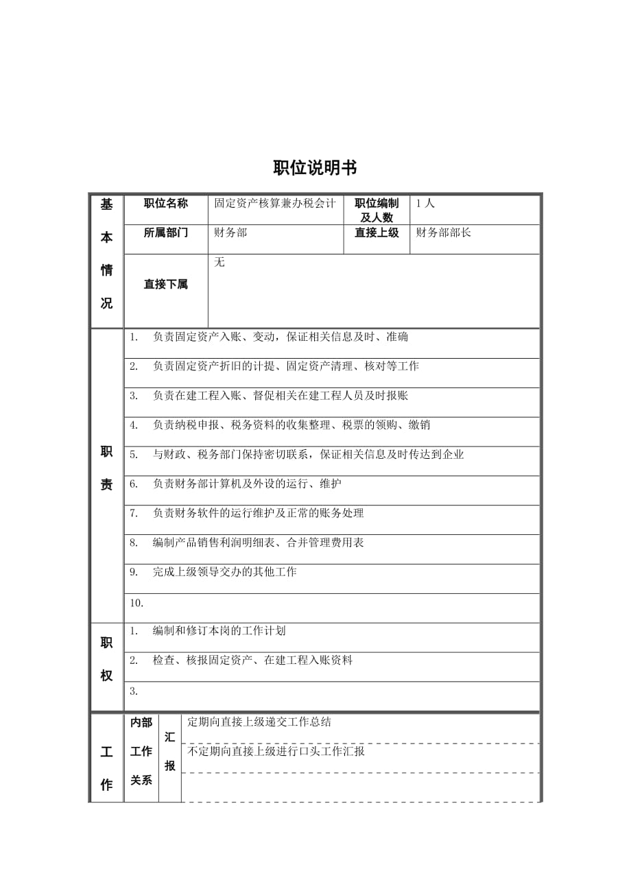 《精编》总会计师职务说明书16_第1页