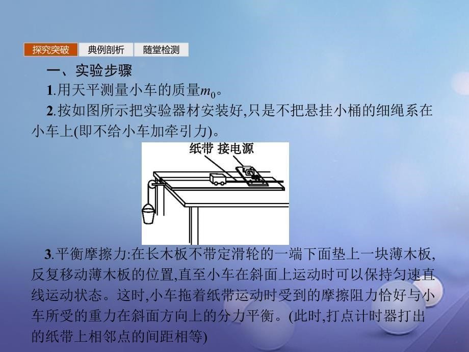 2017-2018学年高中物理 第五章 研究力和运动的关系 5.2 探究加速度与力、质量的关系课件 沪科版必修1_第5页