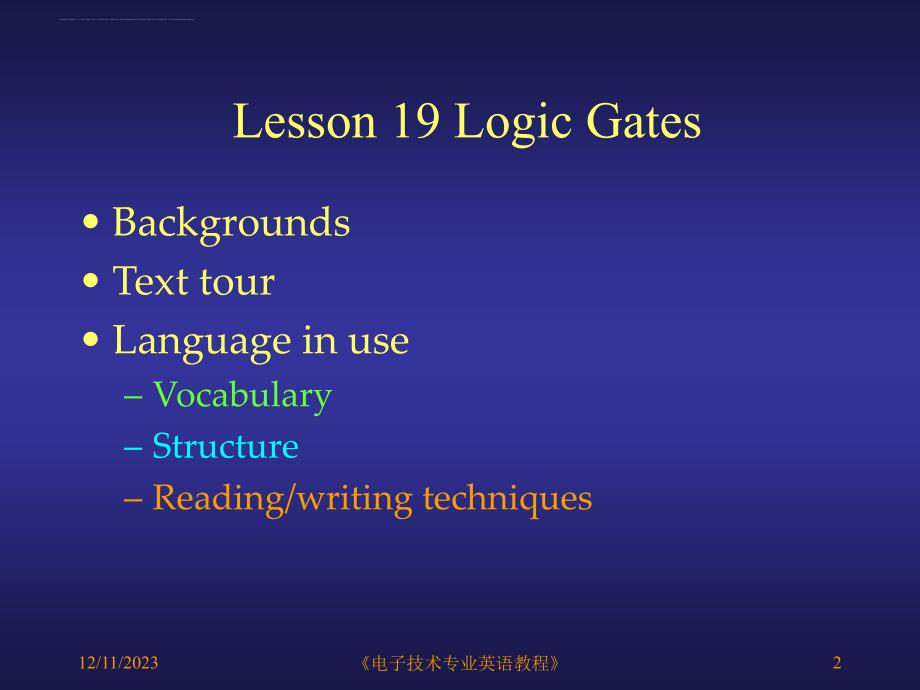 Lesson 19 Logic Gates电子技术专业英语教程_第2页