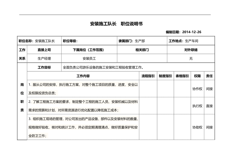 2020（工作规范）2020年某设备工程有限公司安装队车间工作手册_第3页