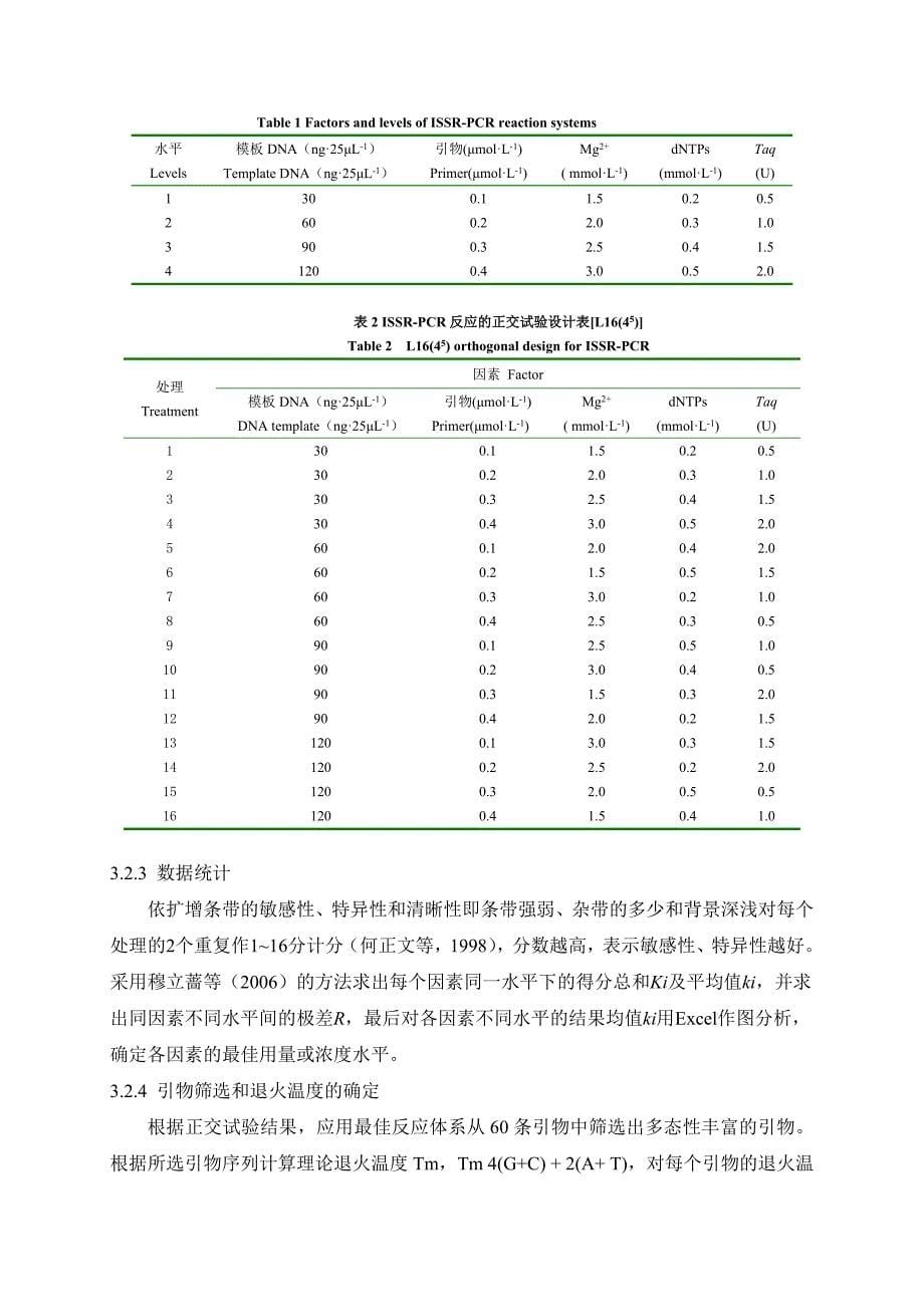 正交设计优化莲雾ISSR-PCR 反应体系.doc_第5页