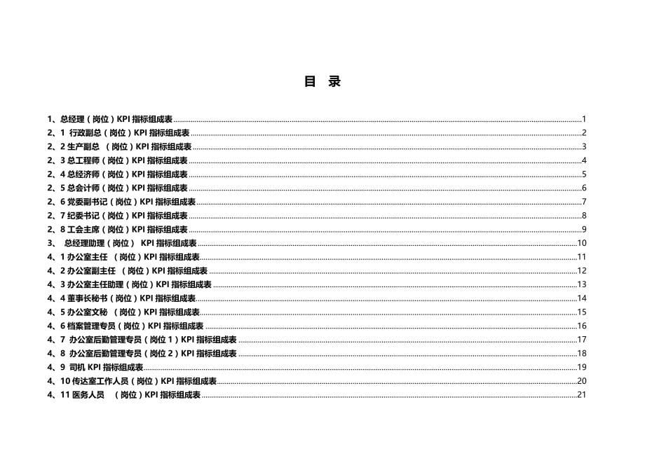 2020（KPI绩效考核）有限公司关键绩效考核指标(KPI)体系_第5页