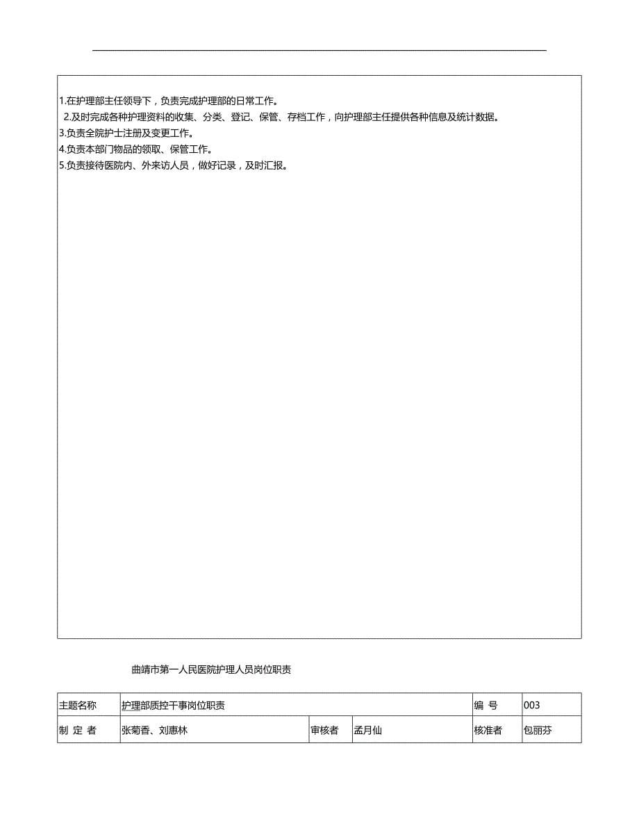 2020（岗位职责）2020年护理岗位职责与岗位说明书_第5页