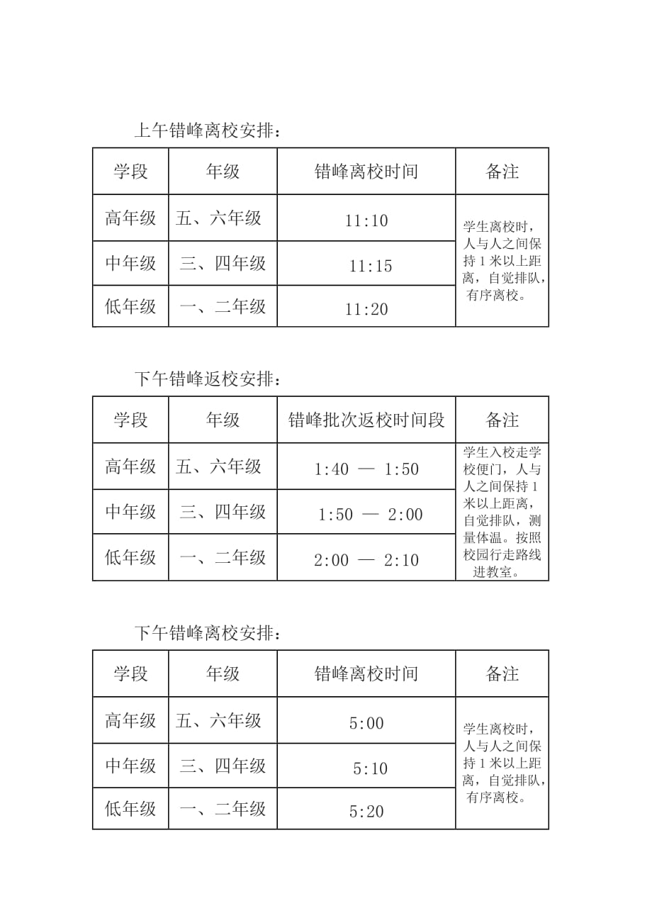 XX小学分期分批错峰返校方案_第2页