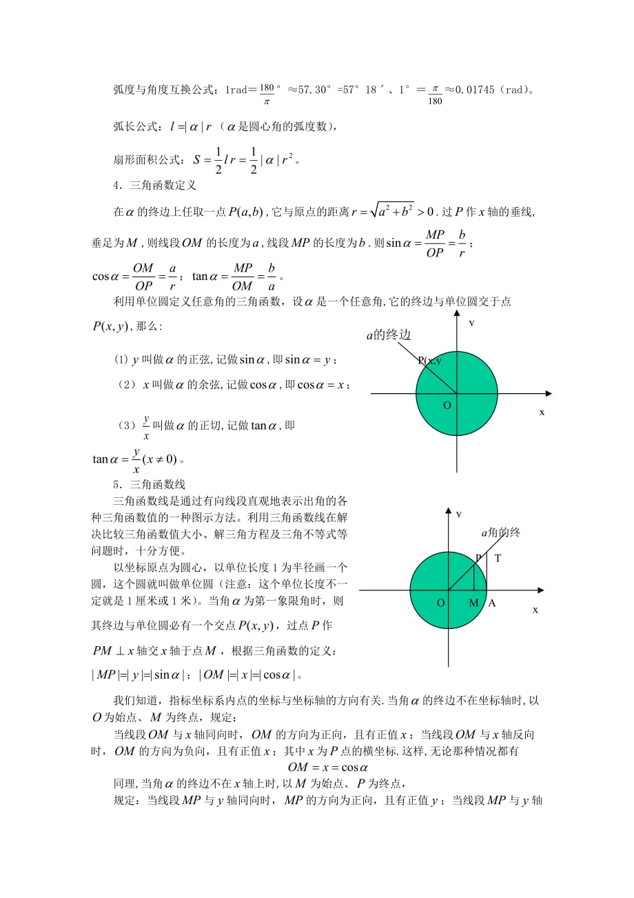 2020年普通高考数学一轮复习 第22讲 任意角的三角函数及诱导公式精品学案（通用）_第2页