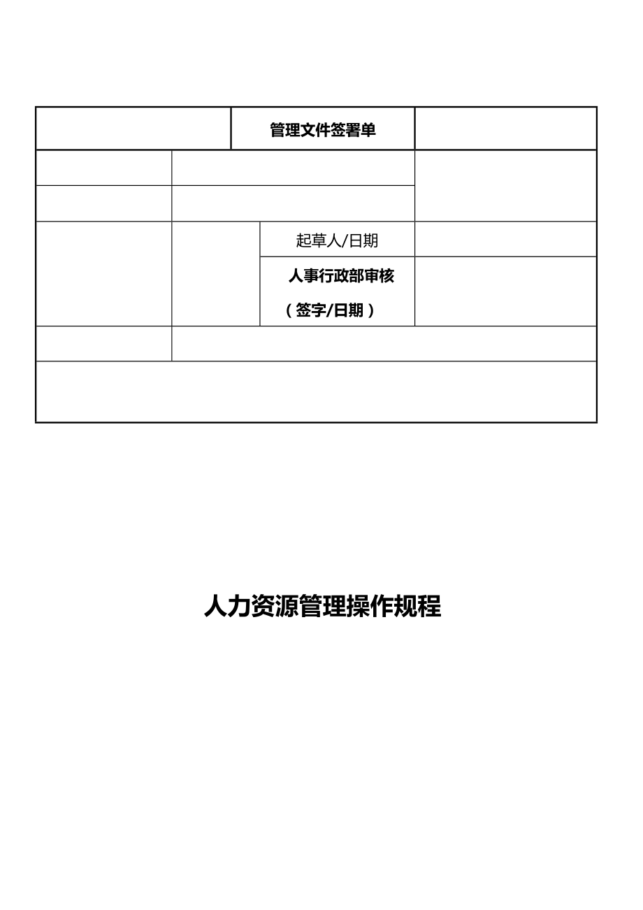 （人力资源管理）2020年人力资源管理操作规程(月日版本)__第2页