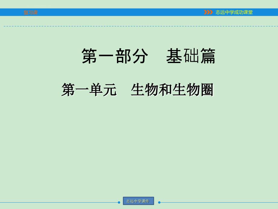 2018年中考生物 第一单元生物和生物圈复习课件 (新版)新人教版_第1页