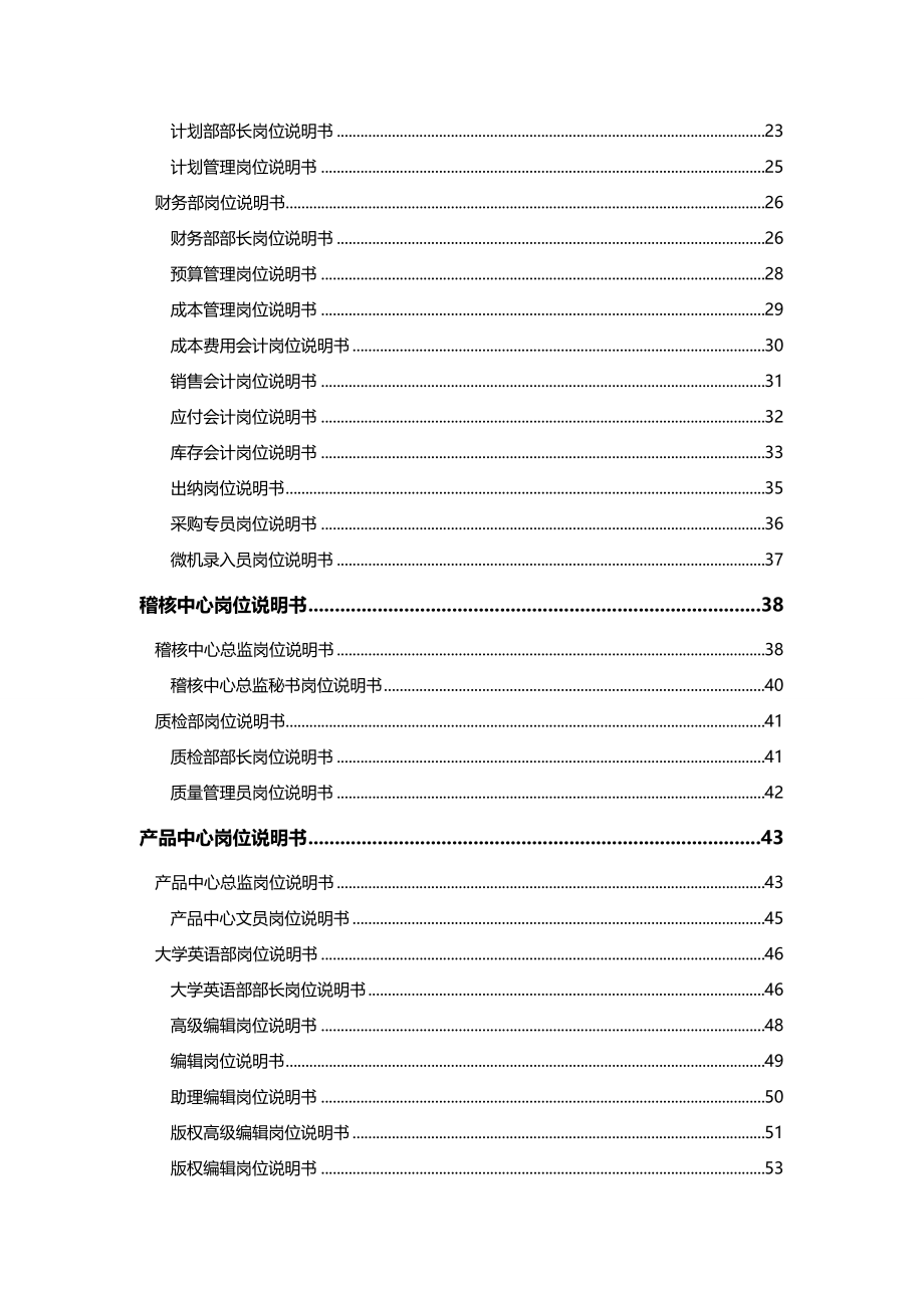 2020（岗位职责）2020年星火文化岗位说明书汇总_第4页