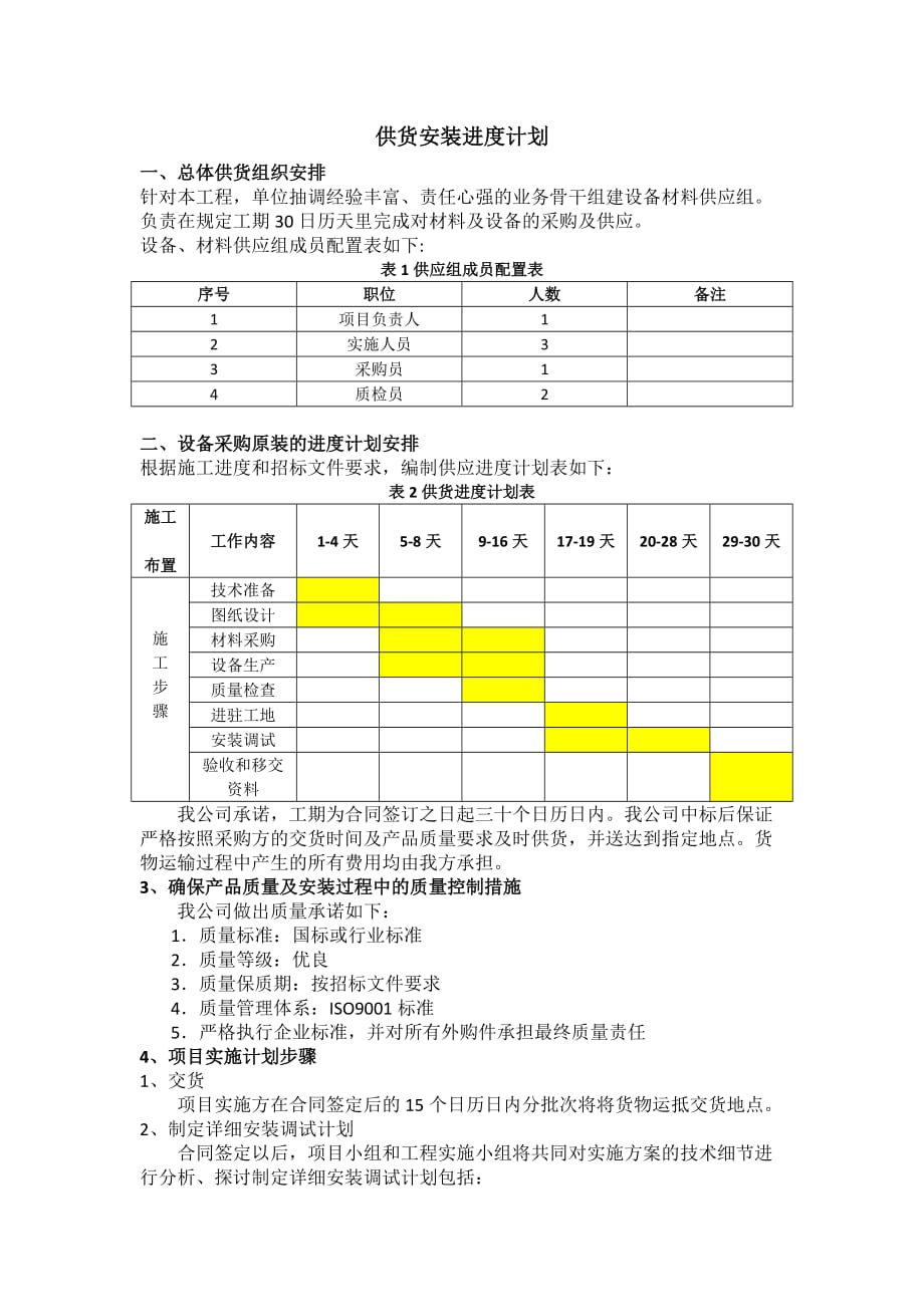 供货安装进度计划.doc_第1页