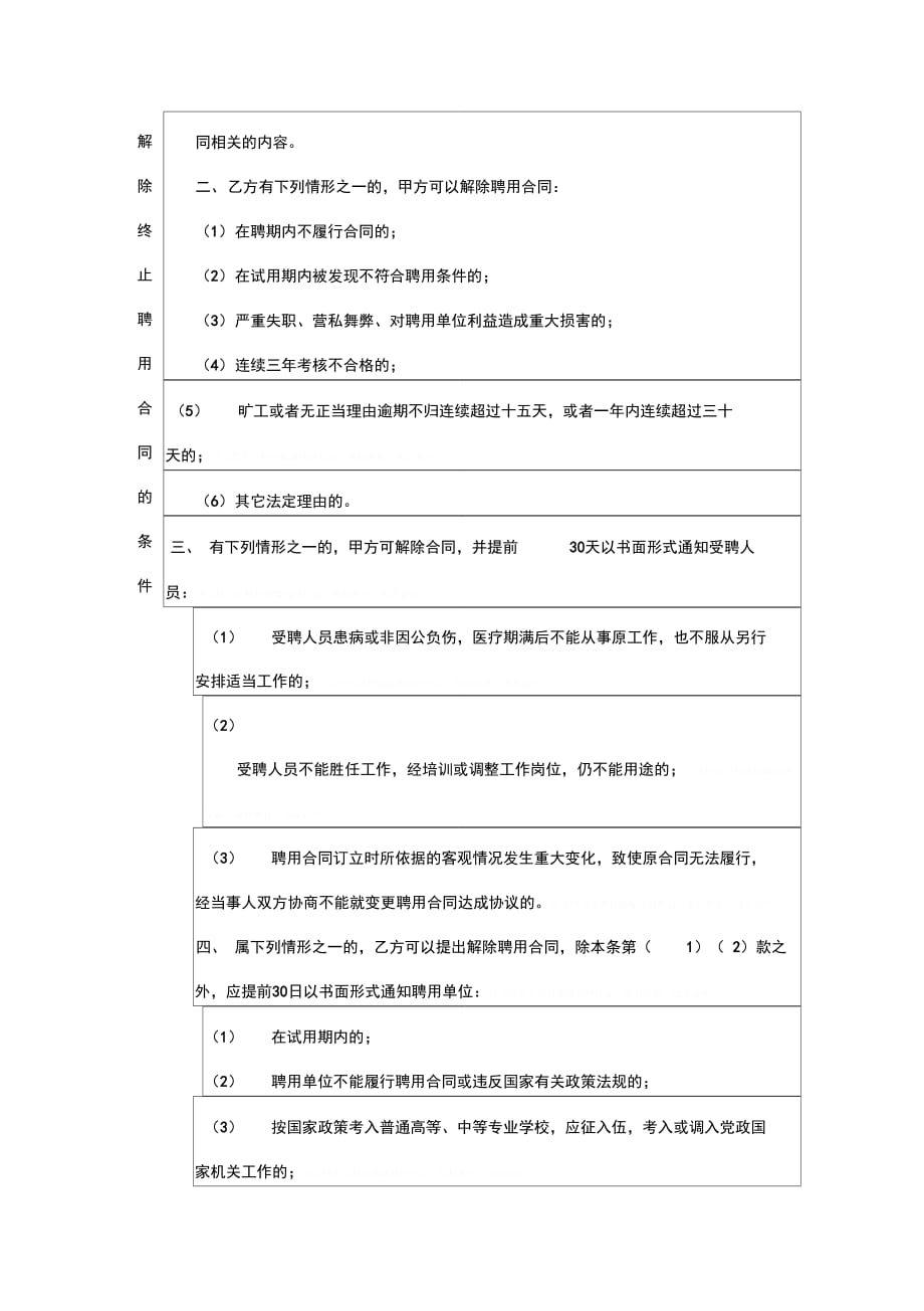 安徽省事业单位聘用合同书0001_第4页