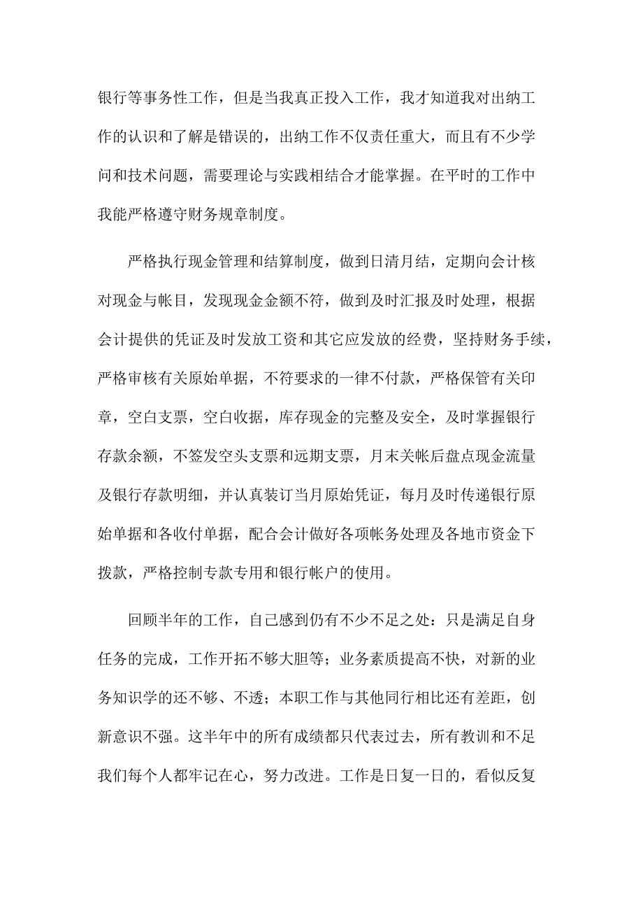 财务出纳2020上半年工作总结_第4页